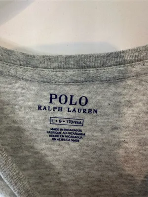 Polo by Ralph Lauren Gray and White Striped Midi Tee Dress thumbnail 3