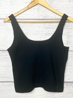 Yogalicious Black Lux Sevilla Bra Tank Scoop Neck Crop Top Size Medium thumbnail 6