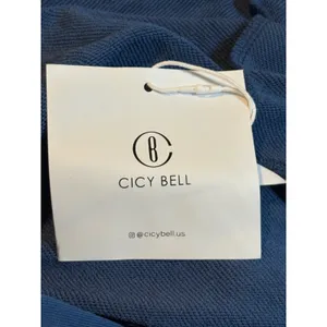 Cicy Bell‎ Hooded Romper Women XL Blue Zip Up Athleisure Short NWT Jumpsuit thumbnail 7
