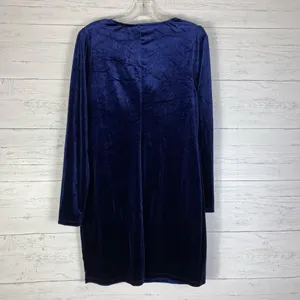 Lila Rose navy velvet mini dress size XXL juniors it size L regular NWT thumbnail 6
