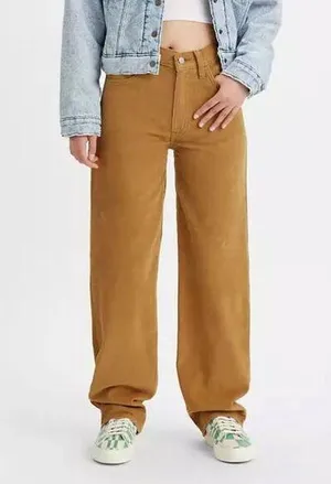 Levi's 94 Baggy Corduroy Brown Straight Leg Loose Pants Y2K 90s Size 26 x 31 thumbnail 1