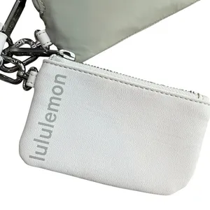 Lululemon Dual Pouch Wristlet Raw‎ Linen White Opal First Edition NWT thumbnail 3