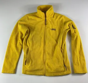 Columbia Jacket Womens‎ Medium Yellow Gold LSU Tigers Full Zip Football Fleece thumbnail 1