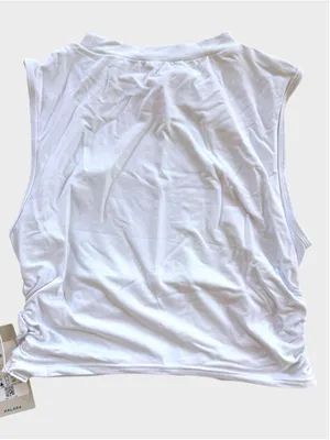 Size M Halara Cropped Ruched Top thumbnail 2