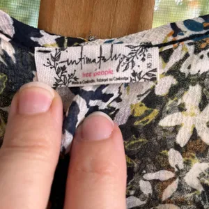 Free People Intimately Say It To Me Floral Print Bodysuit Black Combo Size XS thumbnail 11