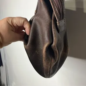 J. Jill brown leather shoulder bag medium‎ size 12.75” x 11” thumbnail 3