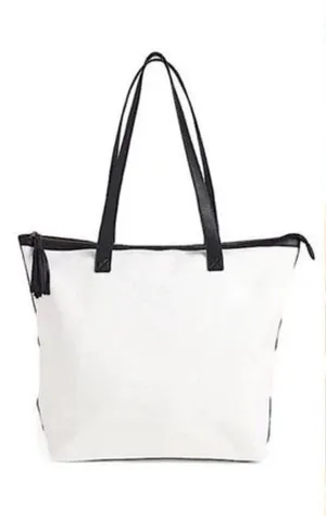 Walter Baker‎ Carly Bag Tote Women's One Size Natural Canvas Minimalist Preppy thumbnail 1