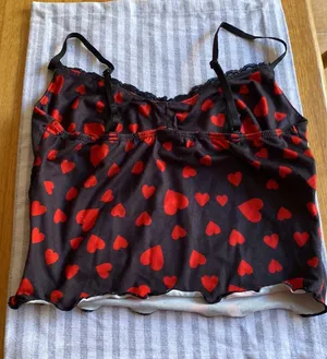 SheIn Crop Cami With Hearts thumbnail 2