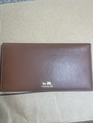 Coach Brown Pebbled Leather Flap Wallet with Silver Plaque thumbnail 8