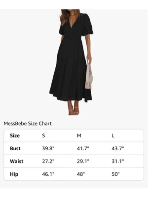 NEW Short Puffy Sleeve V Neck A-Line Flowy Wrap Wedding Guest Lined Dress S thumbnail 4