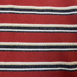 Wild Honey Fitted Red Blue Gold Sparkly Long Sleeve Crop Top 70S Chic Size S thumbnail 2