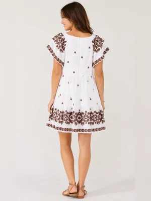Hale Bob Embroidered V-Neck Mini‎ Dress XS NWT thumbnail 2