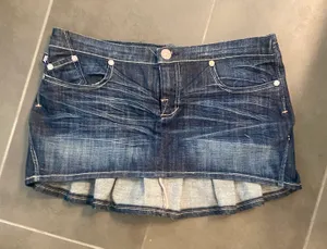 Rock & Republic NWOT high low denim mini skirt. Sz 29 thumbnail 1