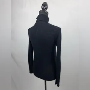 Turtleneck Sweater Black Ambiance Apparel Large Stretch thumbnail 6
