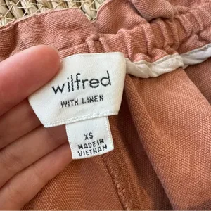 Wilfred Linen Burnt Orange Drawstring‎ Shorts Size XS thumbnail 5