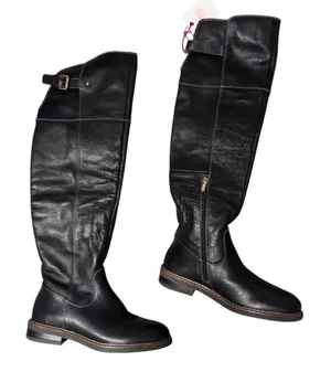 Pikolinos‎ Aldaya Musketeer Over The Knee Leather Boots Black 38 (US 7.5–8) thumbnail 1