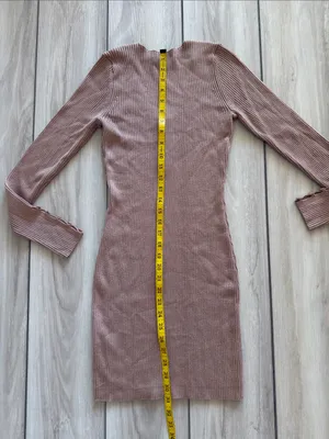 Abercrombie & Fitch Henley Ribbed Button Cuff Sweater Dress Tan Small NWT thumbnail 9
