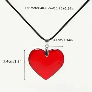 Heart Choker Necklace Red thumbnail 10