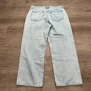 Abercrombie & Fitch Light Blue Wide Leg Jeans thumbnail 7