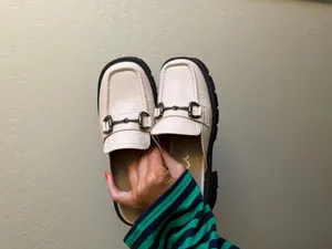White slide platform loafer Size 7 thumbnail 2