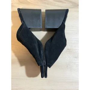 Steve Madden Deco Mules Black 8 Women Block Heel Suede Open Toe DECO01S1 thumbnail 5