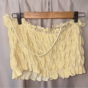 H&M Smocked Terry Top With Adjustable/Removal Strap Size XXL thumbnail 5