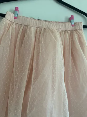Hollister Pink Swiss Dot Tulle Mini Skirt Medium Balletcore Coquette Romantic thumbnail 2