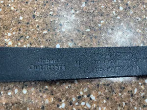Urban outfitters Black Leather Belt with Western Silver tone Buckle thumbnail 5