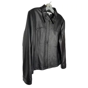 Pendleton Black Leather Jacket‎ with Studs thumbnail 4
