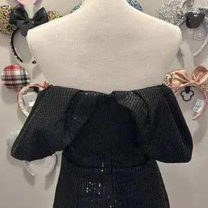 DO+BE Black sequin strapless mini dress thumbnail 5