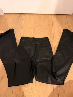 Edikted Leather Flare Pants thumbnail 3