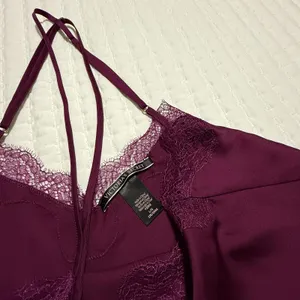 Victoria’s Secret Purple Lingerie Chemise Slip Nightie L Large Lace Trim thumbnail 7