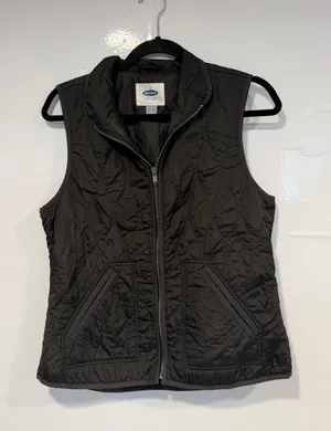 Old‎ Navy Women’s Quilted Sleeveless Vest - Black thumbnail 1