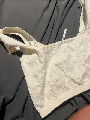 NWT Anthropologie ivory crop top xxs/xs thumbnail 6