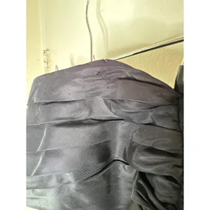VTG 80s Tadashi Shoji Black Strapless Ruched & Ruffled Cocktail Dress Size 6 USA thumbnail 7
