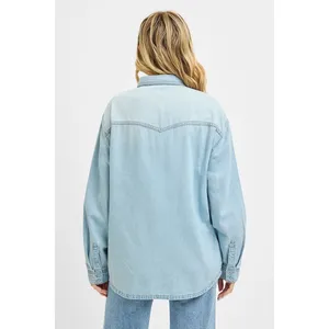 RISEN Western Yoke Style Relaxed Fit Denim Shirts -‎ Light - Small thumbnail 3