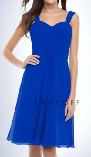 Bill Levkoff Bridesmaid Dress Wedding Short Gown Chiffon Sleeveless 8 thumbnail 1