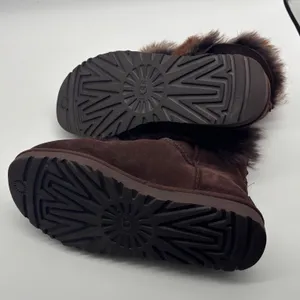 UGG Australia Brown Suede Faux Fur Cuff Winter Boots Womens 10 thumbnail 11