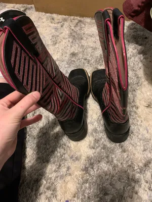 Hot Pink Navajo Ariat Cowboy Boots thumbnail 2