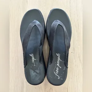 Free People Haven thong flip flop flatform platform YTK 90s 2000s black 39 thumbnail 7