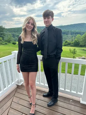 Lucy in the Sky Sequin Long Sleeve Dress in Black thumbnail 3