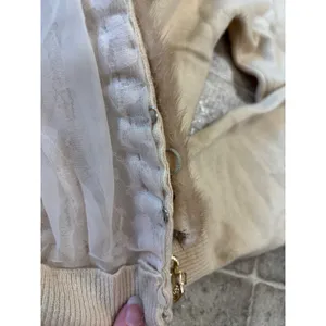Vintage Cameron Classics Cashmere Cardigan‎ Max Azen Mink Fur Collar Cream/Beige thumbnail 9