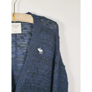 Vintage Y2K Abercrombie & Fitch V-neck Cardigan Womens XS/S Blue Moose Preppy thumbnail 6