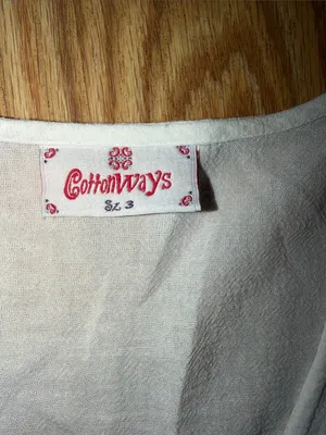 Cottonways White Textured Scoop Neck Tunic Size 3X thumbnail 2