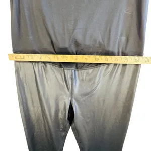 Ingrid Isabel Maternity Faux Leather Leggings Over Belly Panel Black‎ L Chic thumbnail 4
