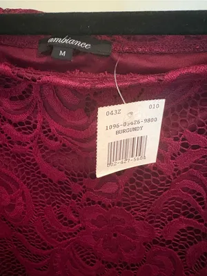 Ambience I Off-Shoulder Lace Sheath Dress in Burgundy NWT thumbnail 6