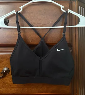 Nike Dri-Fit V-Neck Black Sports bra thumbnail 1