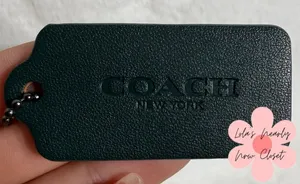 2" COACH Green Fob Bag Charm Hang tag Hangtag thumbnail 1