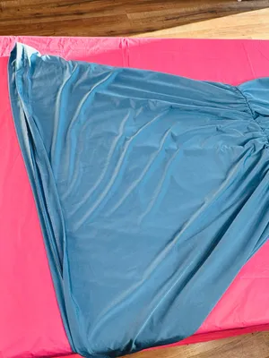 Sleeveless Teal Midi Dress with Tie Neck thumbnail 9