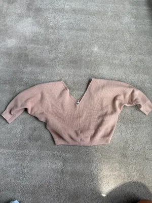 Princess Polly Beige Ribbed Sweater – Size S/M thumbnail 2